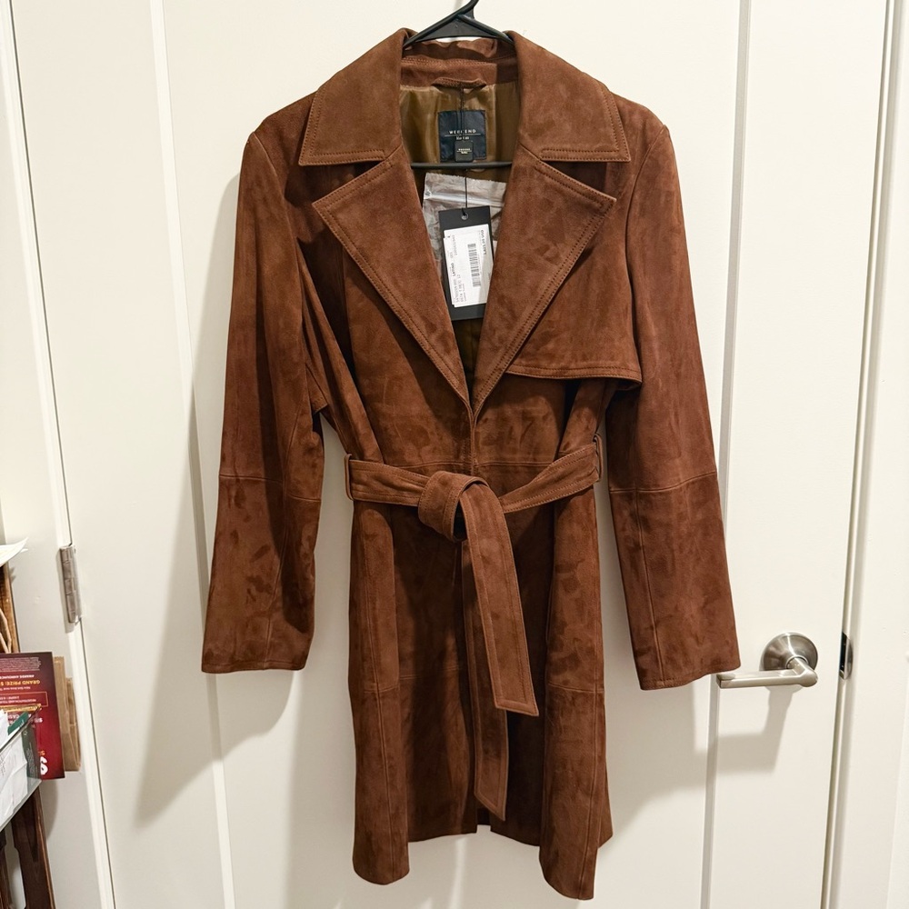 NWT Weekend Max Mara Leather Trench Coat - Picture 3 of 16
